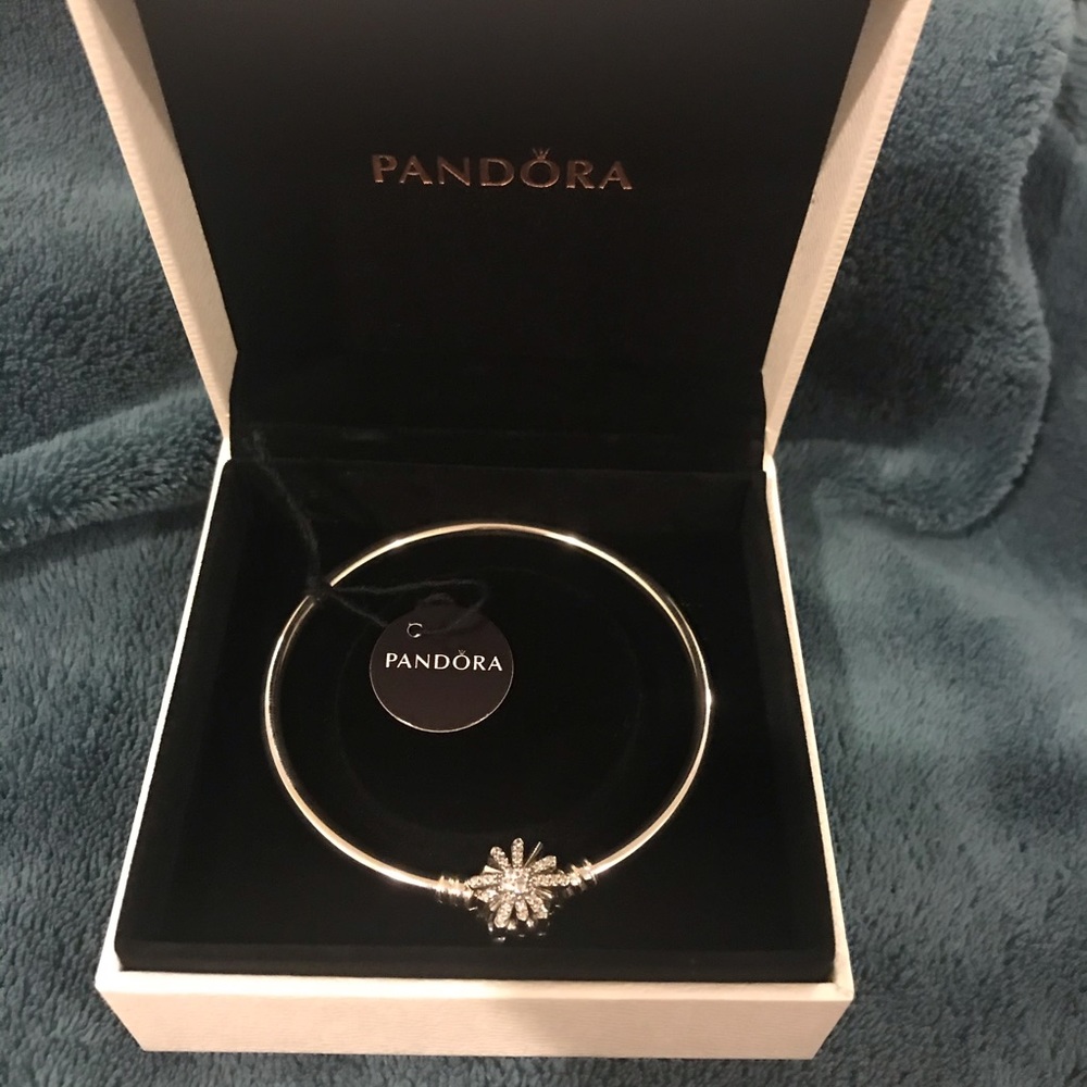 Genuine Pandora firework/snow flake bangle